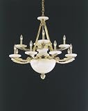 Aged Brass Millennia Alabaster Chandelier 12 2Lt Aged Brass 5286 83