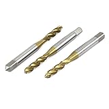 uxcell　機械プラグタップ　ストレート溝　高速スチール　M4 x 0.7mm　3個入り