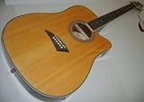 Kona Thin Body Acoustic / Electric Guitar - Natural ( K2 ) , 3 Band Eq - B001AVSAU0