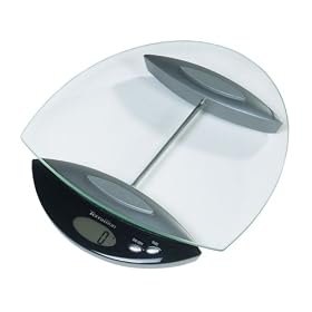 Terraillon Crystal Oval 7-Pound Digital Kitchen Scale, Glass