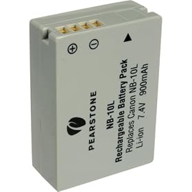 Pearstone NB-10L Lithium-Ion Battery Pack (7.4V, 900mAh)