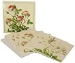Set of 10 Square Notecards Roses Botanical Prints with blank inside