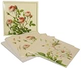 Set of 10 Square Notecards Roses Botanical Prints with blank inside