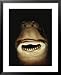 A Close View of the Mouth of a Specimen Cookie Cutter Shark Framed Art Poster Print by Bill Curtsinger, 25x31