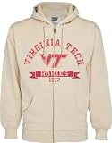 Virginia Tech Hokies Ecru Apex Full Zip Hooded Sweatshirt
