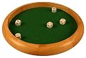 Wooden 11.5" Dice Tray w/5 Dice