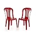 Varmora Without Arm Chair Set of 2 (Waves Dine - Red) RS.1012.00