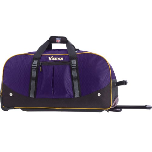 Athalon Minnesota Vikings 29 Inch Duffle Bag with Wheels