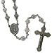 Boxed Silver Tone Rosary - Our Lady of Guadalupe - 4mm Beads - 28in
