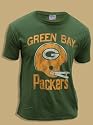Junk Food NFL Football Green Bay Packers Vintage Helmet Hunter Green Men's T-shirt Tee