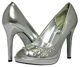 Anne Michelle Fume-18 Silver Women Pump