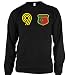 Portugal Crest International Retro Soccer Mens Thermal Shirt, Portuguese National Pride Mens Long Sleeve Thermal Shirt