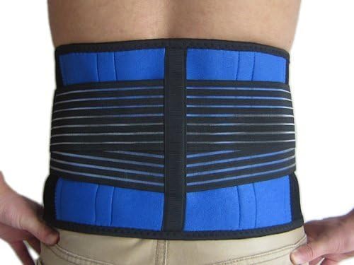 Brand New Deluxe Neoprene Double Pull Lumbar Lower Back Support Brace Exercise Belt (XXXXL(135CM-150CM)) by Mosos