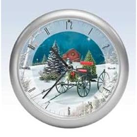 Alan GIANA Christmas CAROL Holiday WALL Clock Musical chime with SOUND option on the Hour