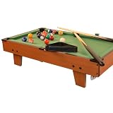 Mini Billardtisch Poolbillard Tischbillard Auflagemodell mit Zubehör Holz 69 x 37 x 17 cm