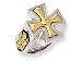 maltese49  - Stainless Steel Ed Hardy Bronze Maltese Cross Ring