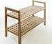Kitchen & Housewares : Natural walnut stackable 2 70cm shoe rack
