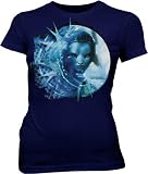 The Avatar Neytiri Feather Frame Navy Juniors/Ladies T-shirt Tee