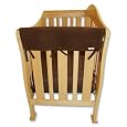 Trend-Lab Crib Wrap Rail Guard Set of Two Short Rail Guards, Brown Fleece