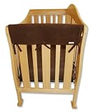 Trend-Lab Crib Wrap Rail Guard Set of Two Short Rail Guards, Brown Fleece