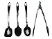 Ready Steady Cook 4 Piece Stainless Steeland Silicone Kitchen Tool Utensil Set, Silver and Black