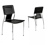 IMAGE OF Tabago Stacking Chair Set of 4 Color: Black/Chrome