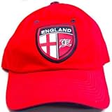 World Cup National England Rubber Badge Hat Cap - (2 Colors), Red