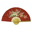 EXP Hand-painted Folding Decorative Wall Fan - Butterfly & Flower Design