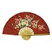 Hand-painted Folding Decorative Wall Fan - Butterfly & Flower Design