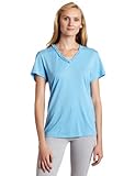 HUE Women's Short Sleeve Mesh Ruffle Trim Tee
