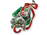 Clearly Charming Cat in The Box Silver and Enamel Pin