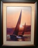 Red Sails by Diane Romanello 34-Inch-by-44-Inch Framed Print