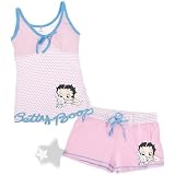 Betty Boop Pink and Blue Shorty Pajamas for Juniors