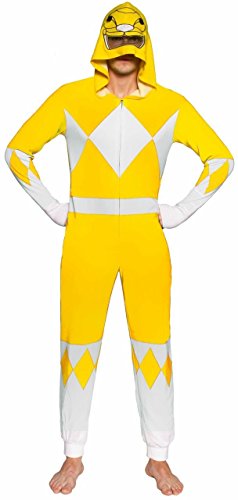 Power Rangers Yellow One Piece Hooded Lounger