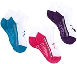 Danskin Girls 7-16 3 Pack Girls White/multi Colored Socks