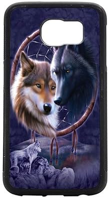 Samsung Galaxy S7 Cases, S7 Case - Dreamcatcher Wolves Slim Fit Shock-Absorption Bumper,TPU Case,Anti-Scratch Black Bumper Back Cover Case for Samsung Galaxy S7