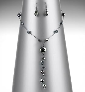 Multi-Faceted Heart Y Necklace 