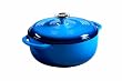Lodge EC4D33 Lodge Color Enamel 4-Quart Dutch Oven, Caribbean Blue