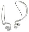 ACOMO 925 Sterling Silver 2" Funky Corkscrew Spiral Earrings