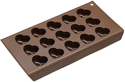 Silicone Heart Shaped Chocolate Mould 15 Hole (Pack of 2)
