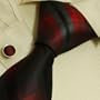 Red Checkers Tie for Men Grey Checker Discount Gifts Handmade Silk Neck Ties Cufflinks Set 6431
