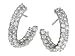 18k White Gold J-Hoop Double Row Diamond Earrings (3.49 cttw, E-F Color, VS1-VS2 Clarity)