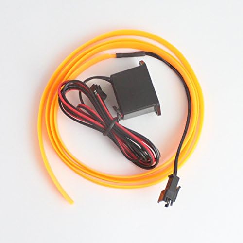 1M Orange Car Panel Gap Interior Trim Light Cold EL Neon Lamp Atmosphere LED Strip
