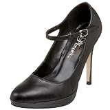 Pleaser Women's Bliss-31 Mary Jane Pump,Black PU,9 M US
