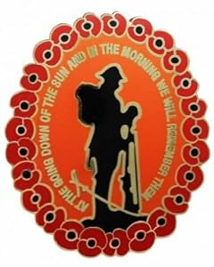 Remembrance Day Lone Soldier Poppy Pin Badge