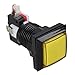 BQLZR Yellow and Black 33 x 33mm Square Shape LED Illuminated Push Button Large Machinery 12V Switch Pack of 5