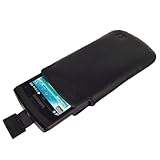 iGadgitz Black Genuine Leather Pouch Case Cover for Samsung Wave 2 S8530 An ....