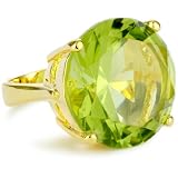 nOir Classic Green Cubic Zirconia Cocktail Ring
