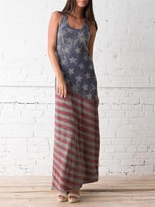 Americana Racer Maxi Dress