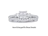 Stunning 2 Piece 14K. White Gold 1.36 Ctw Diamond Wedding Set For Her ** BLOWOUT SALE **